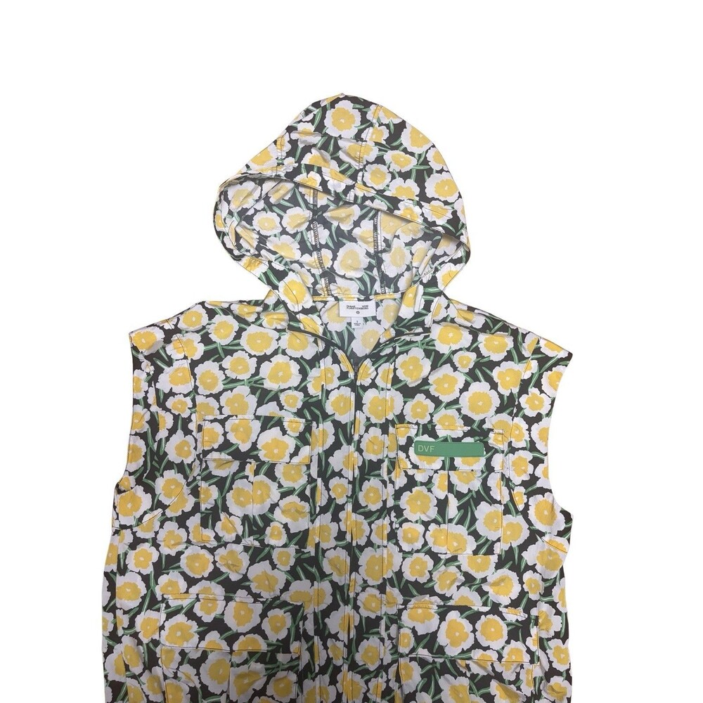 Diane von Furstenberg x Target Nylon Packable Poppy Short-Sleeve Hooded Vest S - Picture 3 of 5